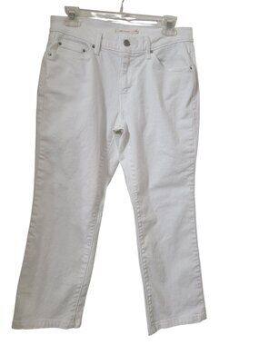 Levi's Size 30 White 505 Straight Leg Jeans - HEMMED
